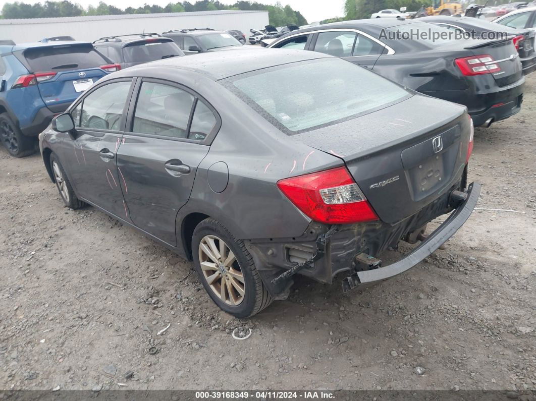 2012 Honda Civic Ex Gray vin: 2HGFB2F86CH573077