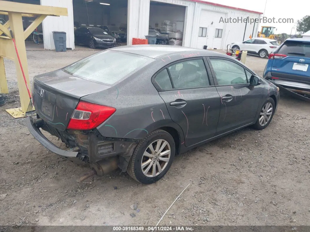 2012 Honda Civic Ex Gray vin: 2HGFB2F86CH573077