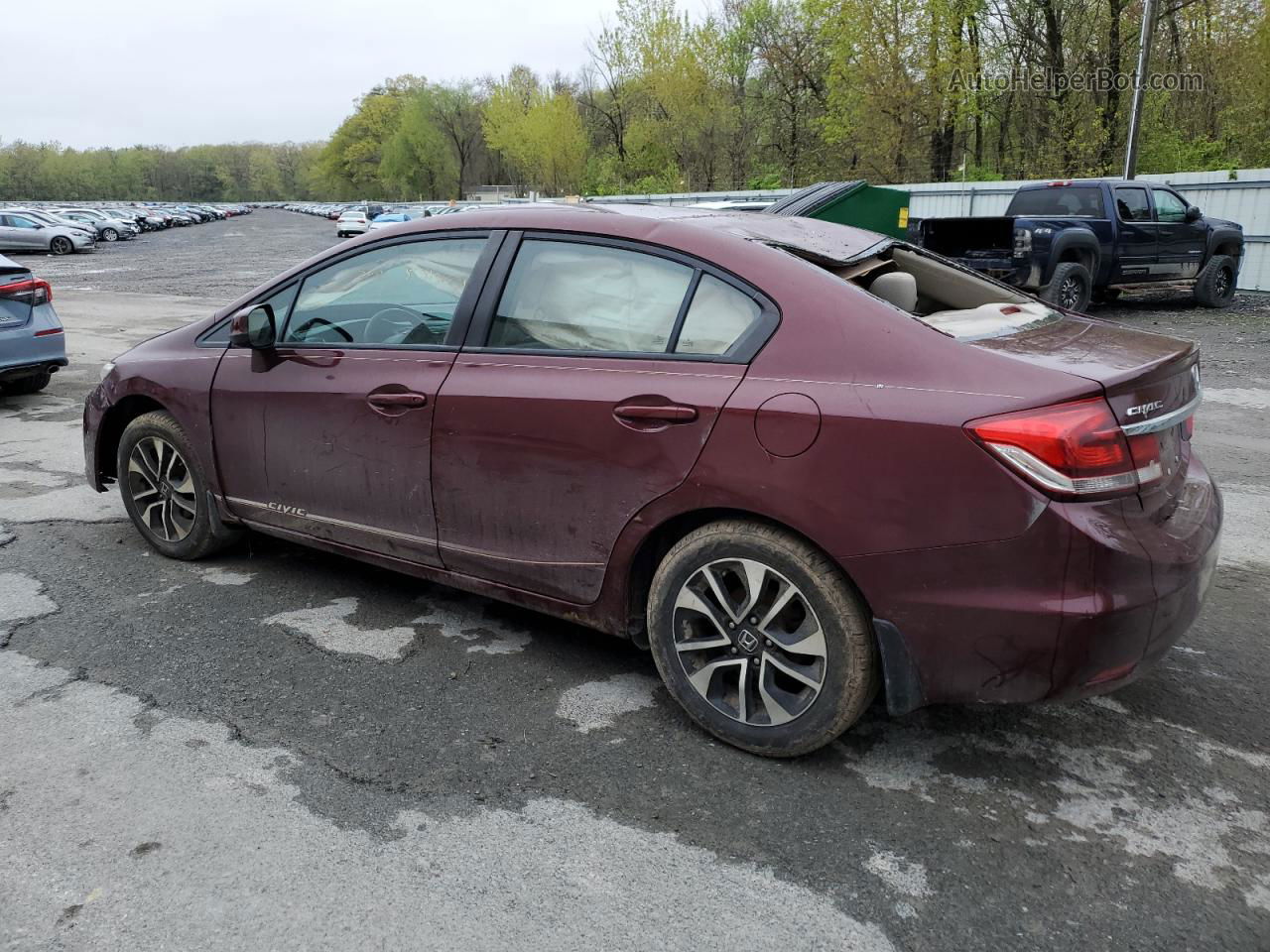 2013 Honda Civic Ex Red vin: 2HGFB2F86DH525192