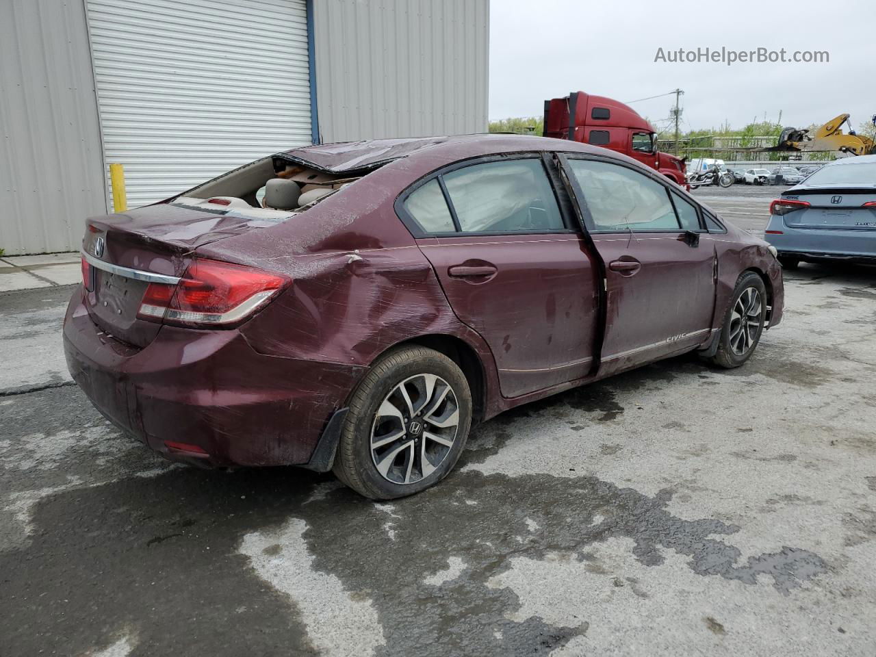 2013 Honda Civic Ex Red vin: 2HGFB2F86DH525192