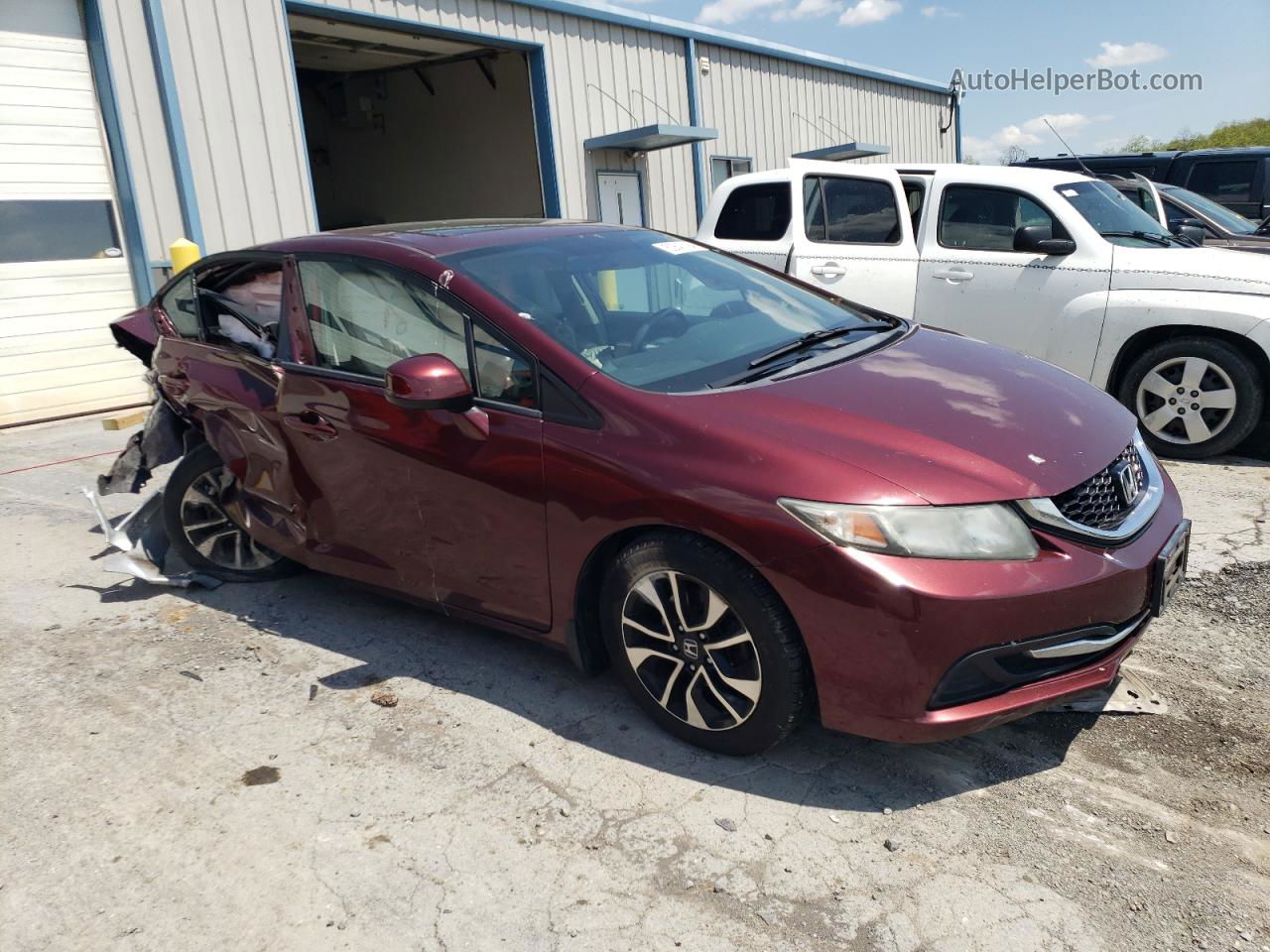 2013 Honda Civic Ex Burgundy vin: 2HGFB2F86DH535821