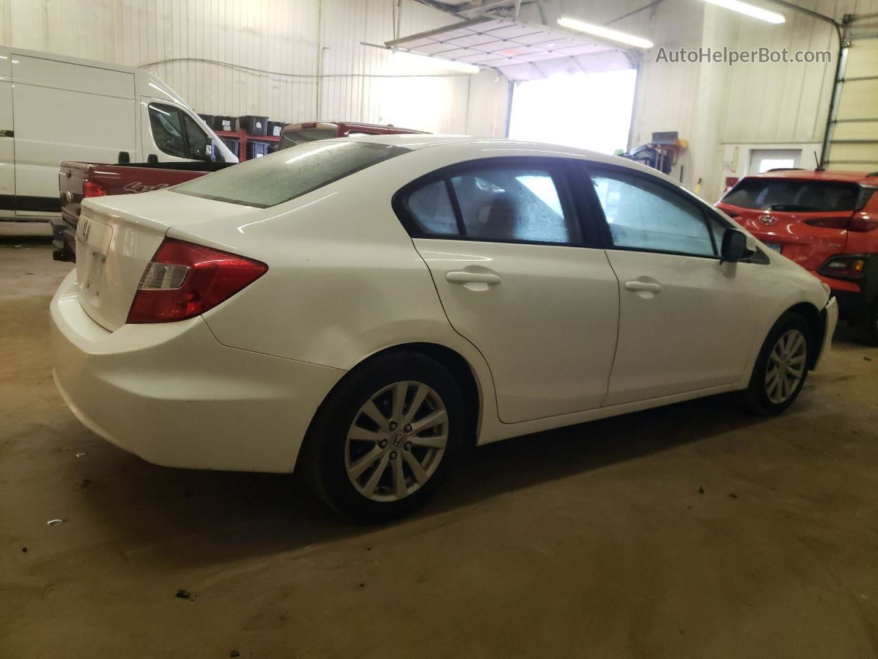 2012 Honda Civic Ex White vin: 2HGFB2F87CH326294