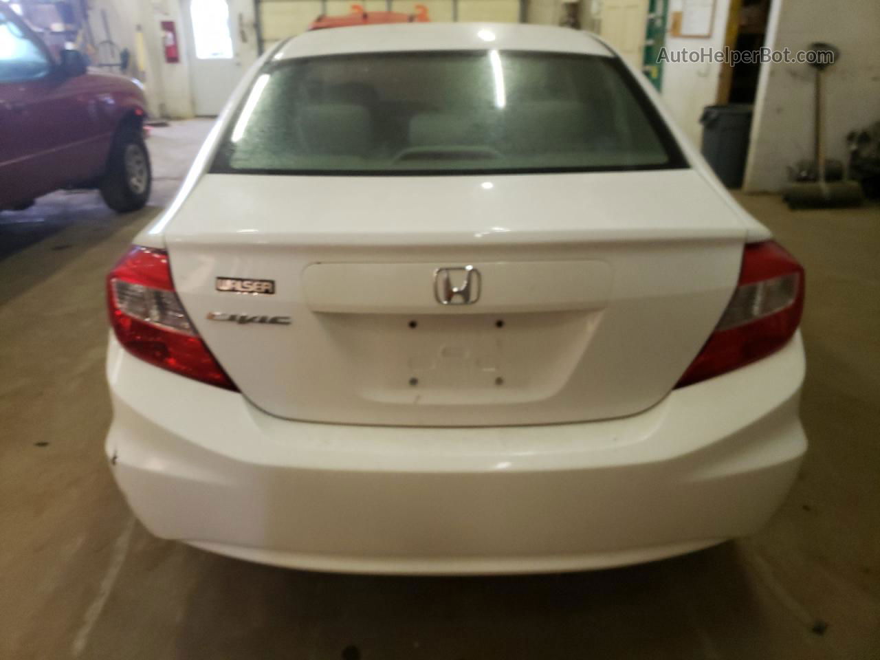 2012 Honda Civic Ex White vin: 2HGFB2F87CH326294