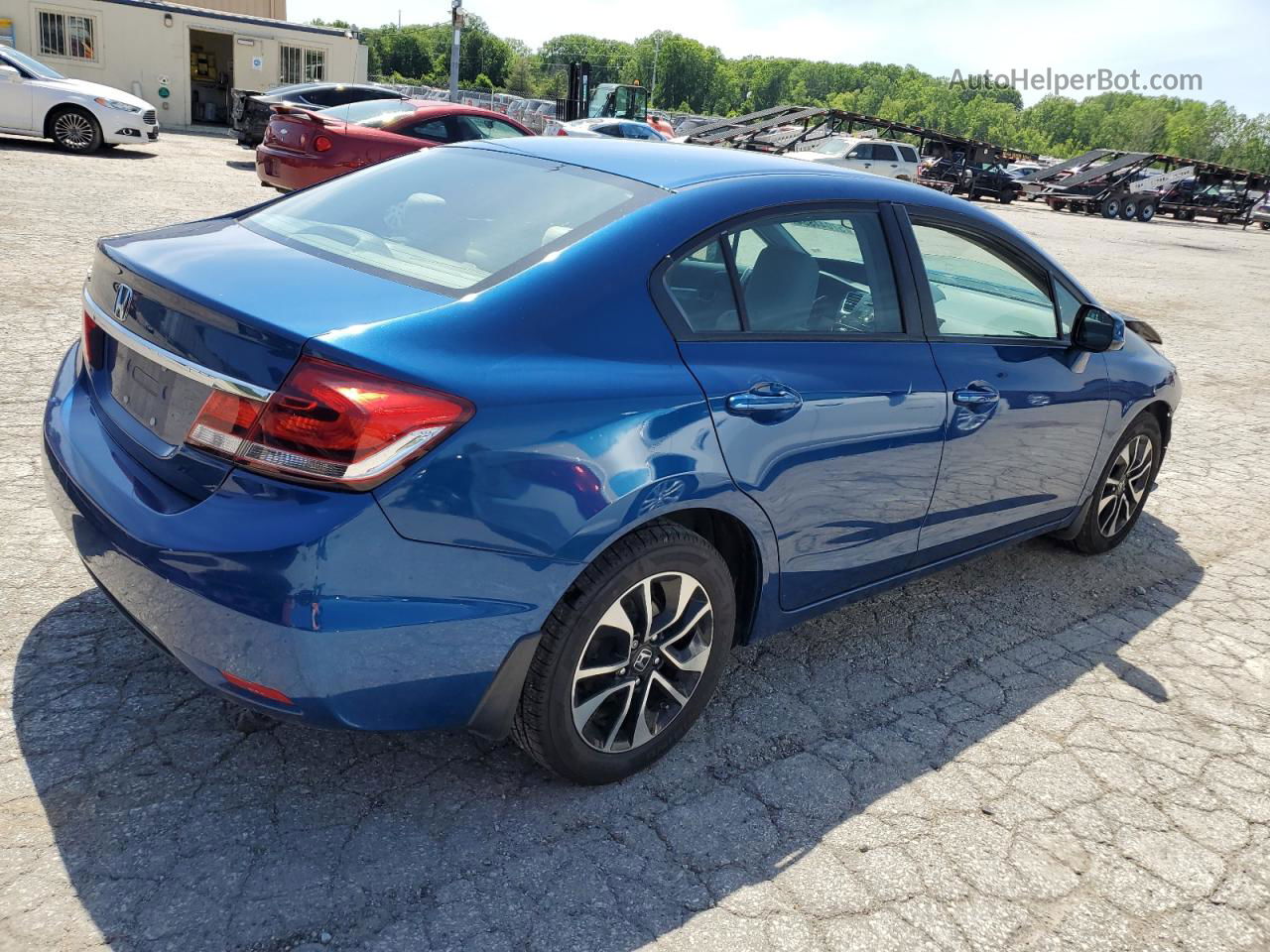 2013 Honda Civic Ex Blue vin: 2HGFB2F87DH531387