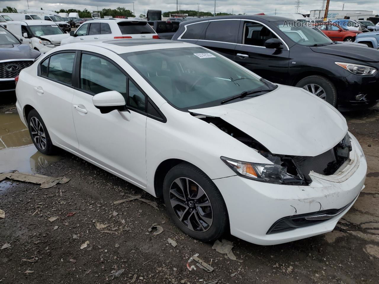 2014 Honda Civic Ex Белый vin: 2HGFB2F87EH547672