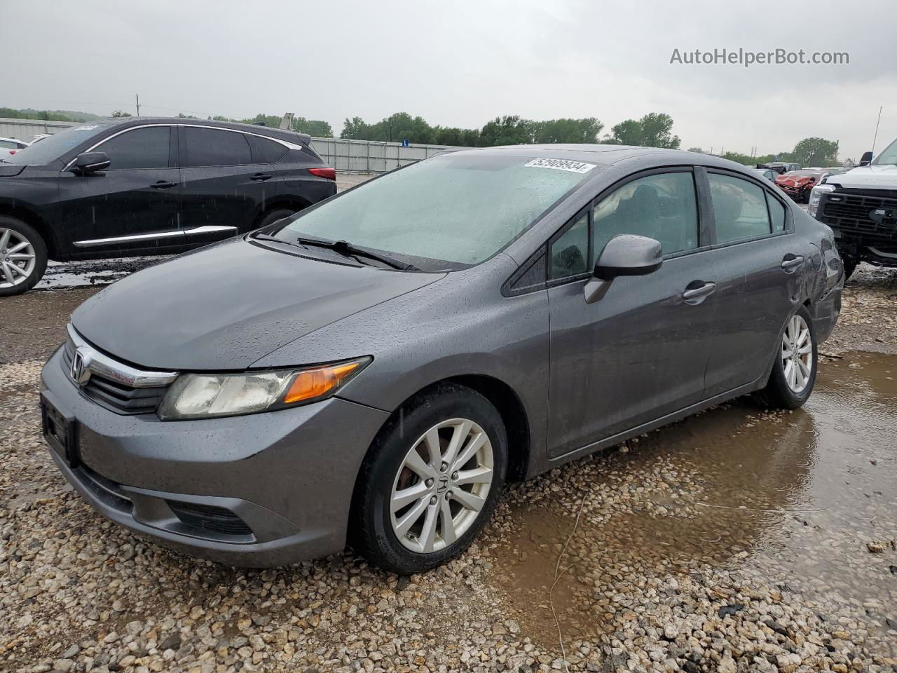 2012 Honda Civic Ex Gray vin: 2HGFB2F88CH311075