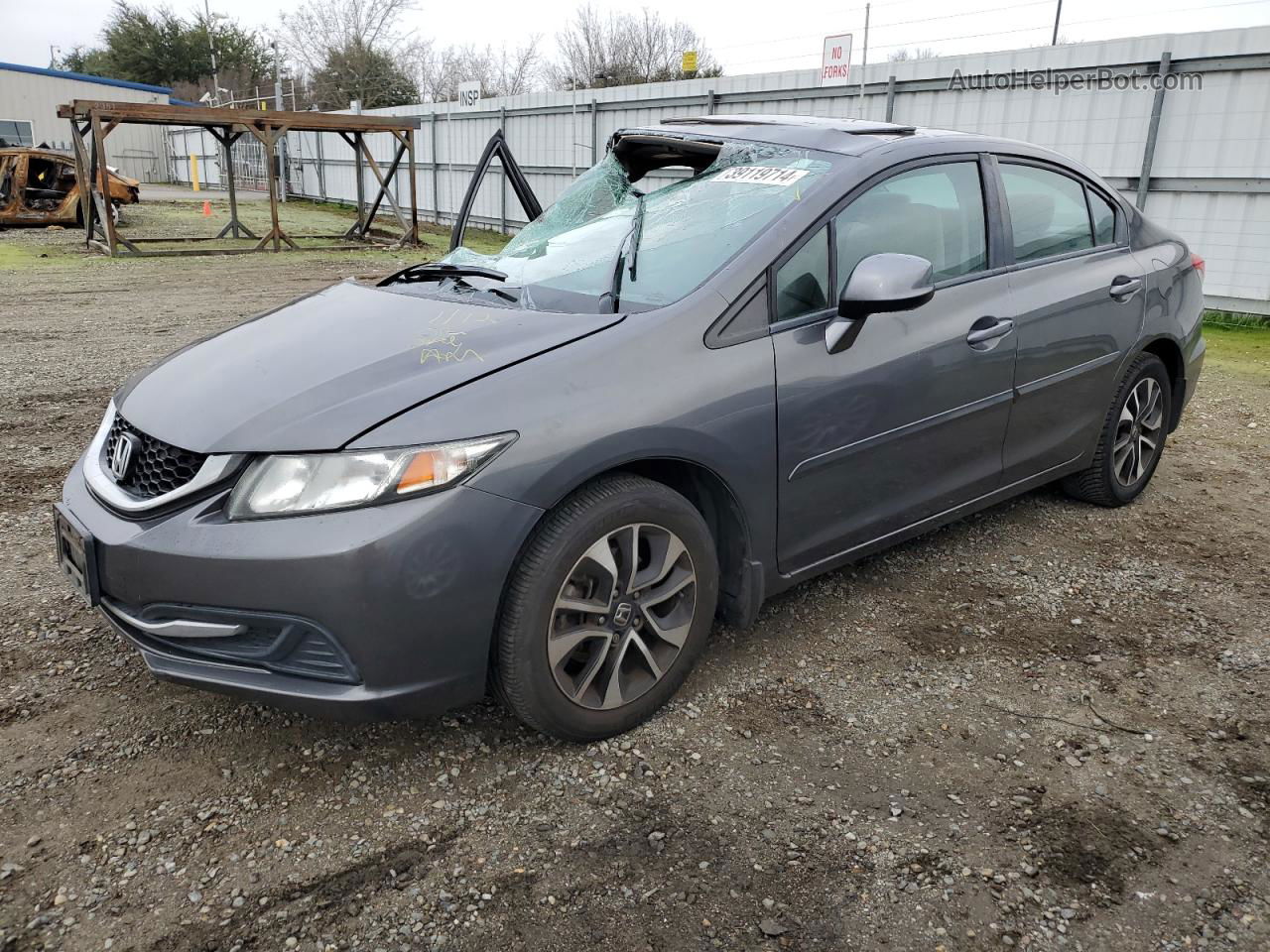 2013 Honda Civic Ex Серый vin: 2HGFB2F88DH502514