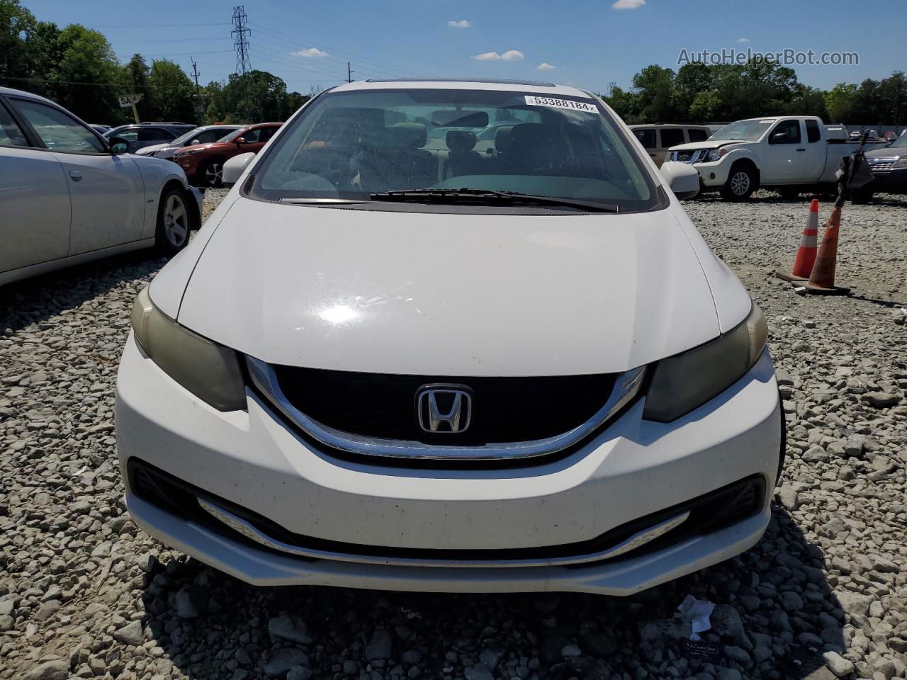 2013 Honda Civic Ex White vin: 2HGFB2F88DH531284