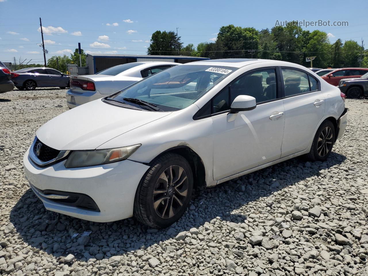 2013 Honda Civic Ex White vin: 2HGFB2F88DH531284