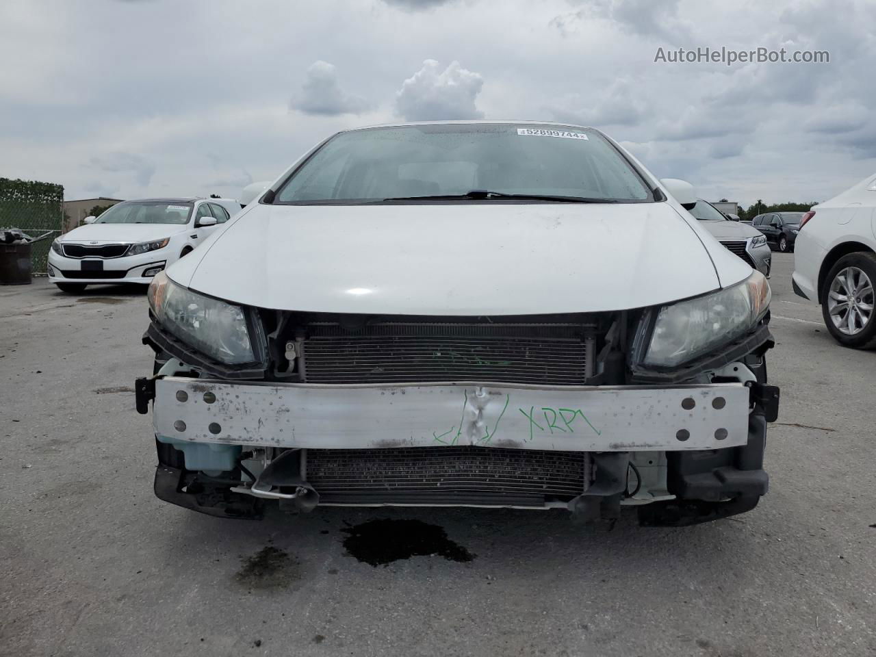 2012 Honda Civic Ex White vin: 2HGFB2F89CH313109