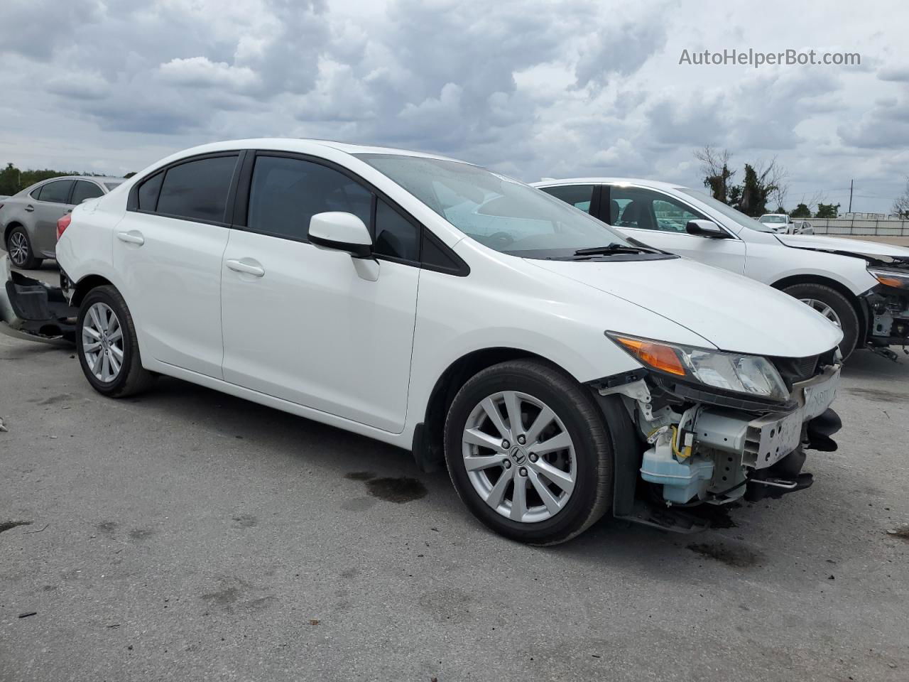 2012 Honda Civic Ex White vin: 2HGFB2F89CH313109