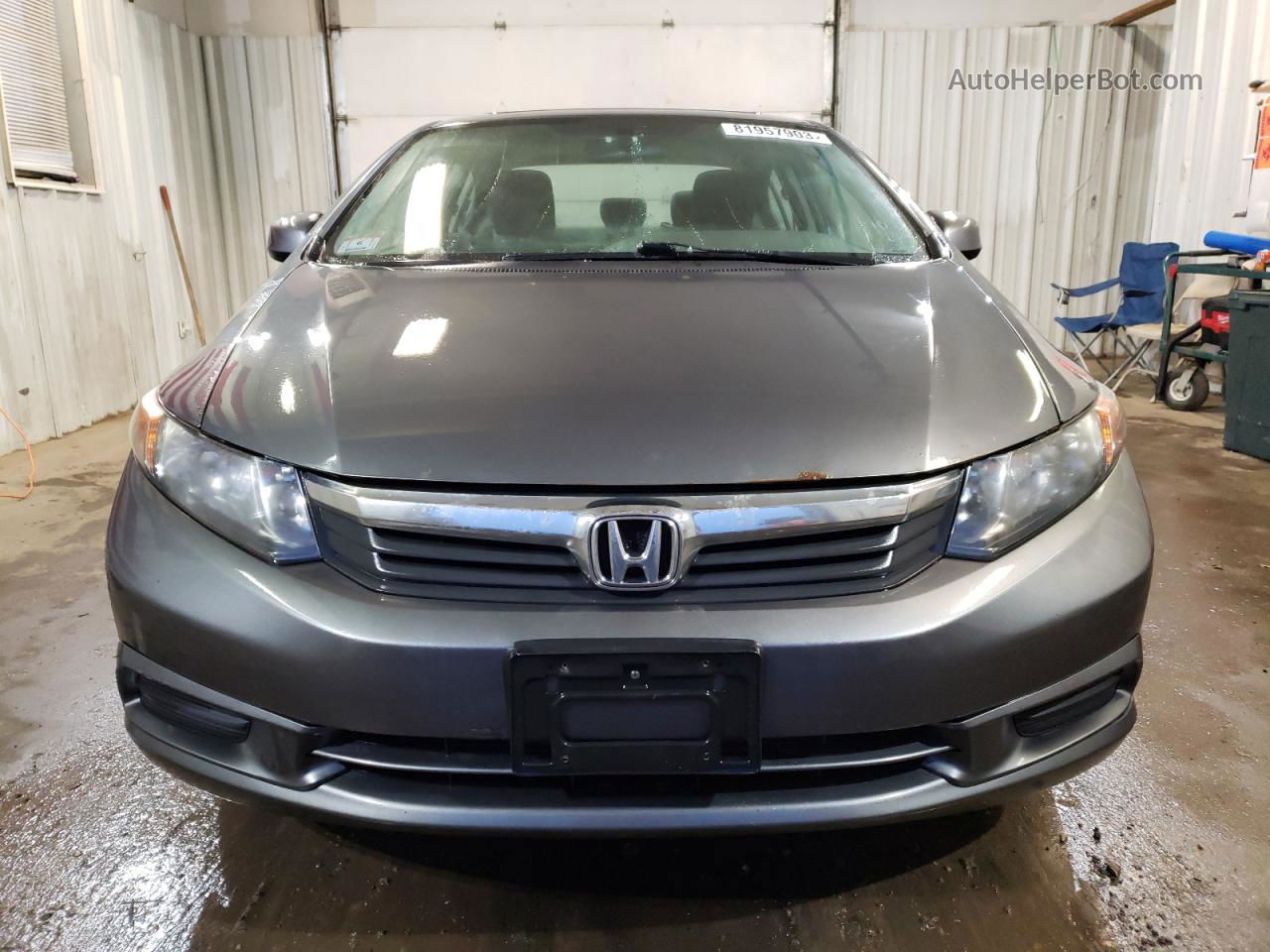 2012 Honda Civic Ex Серый vin: 2HGFB2F89CH317984