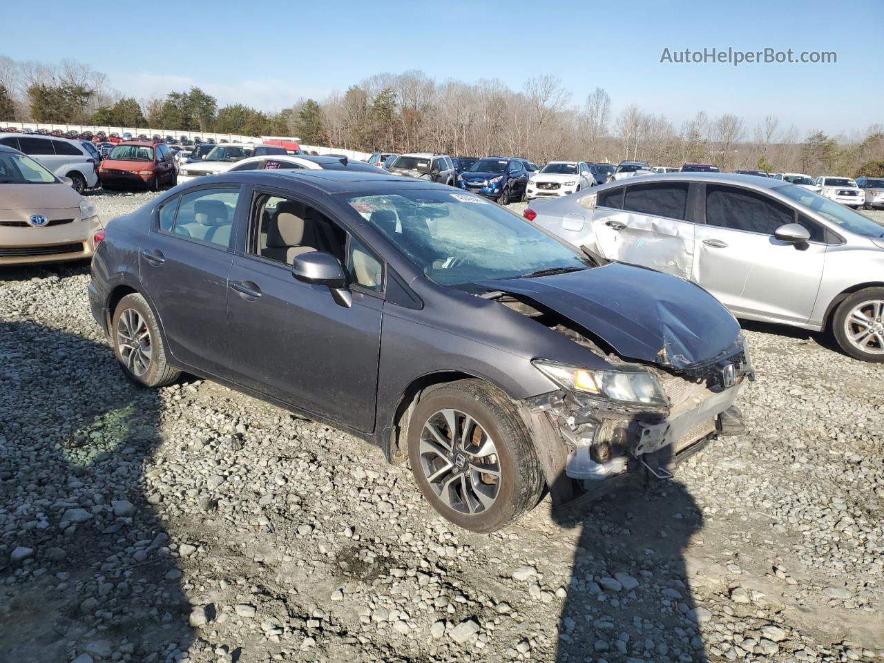 2013 Honda Civic Ex Серый vin: 2HGFB2F89DH520665