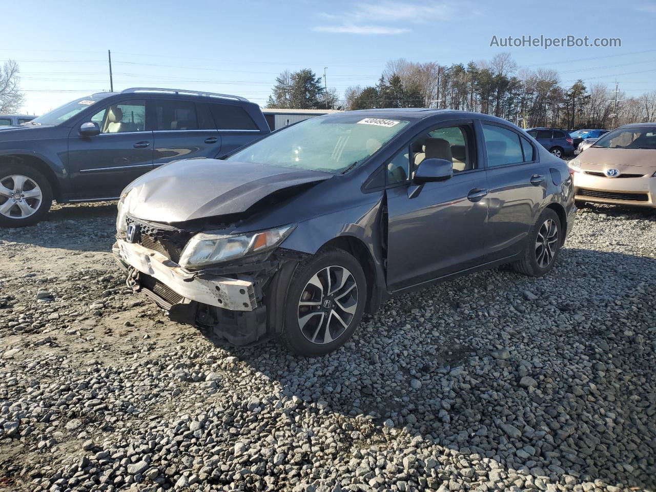 2013 Honda Civic Ex Серый vin: 2HGFB2F89DH520665