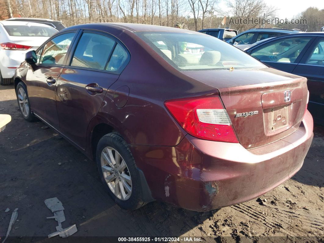 2012 Honda Civic Ex Red vin: 2HGFB2F8XCH545783