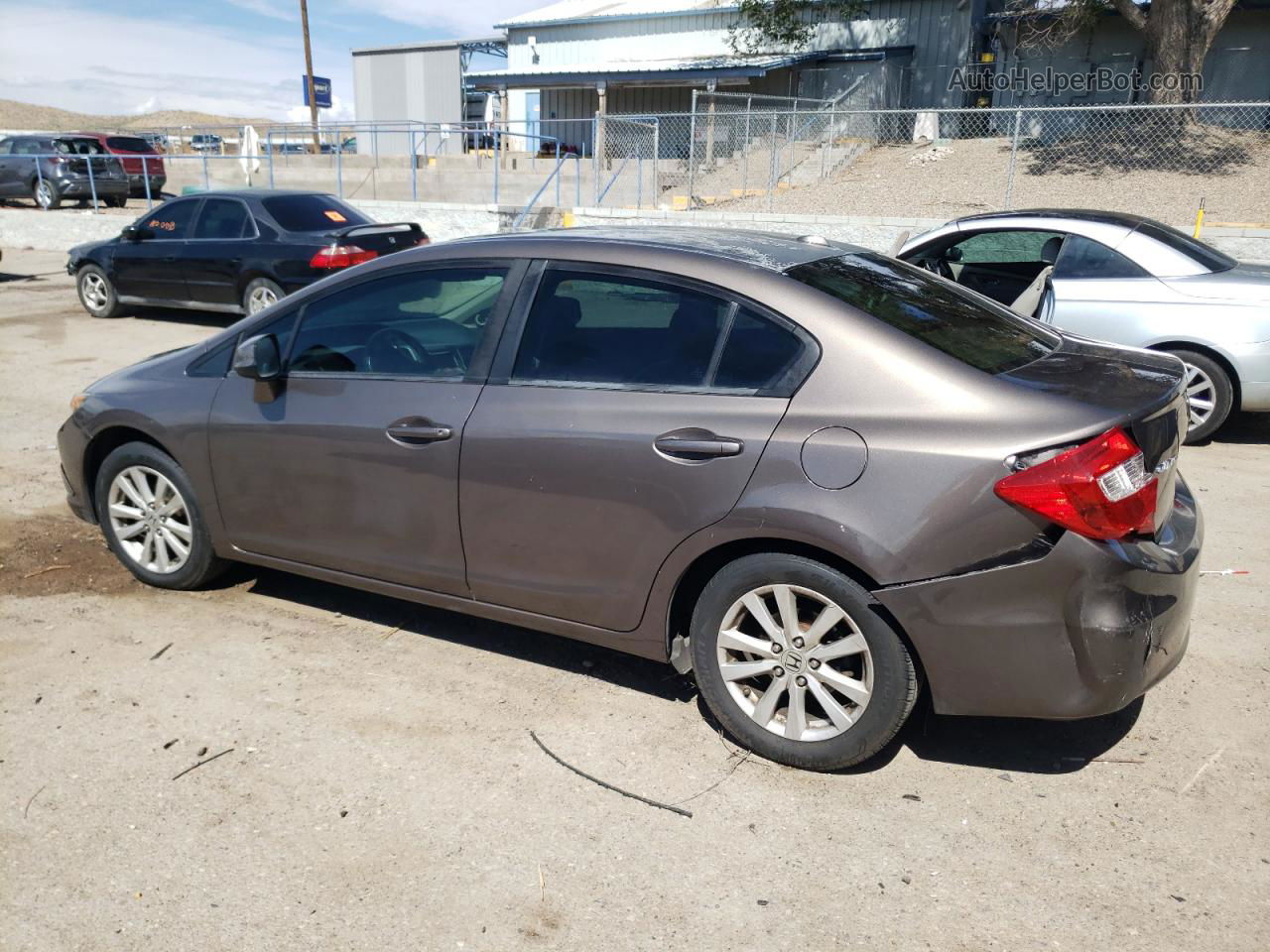 2012 Honda Civic Exl Brown vin: 2HGFB2F90CH546787