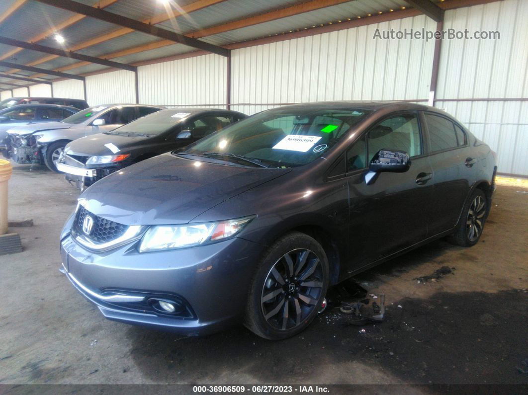 2014 Honda Civic Sedan Ex-l Gray vin: 2HGFB2F90EH500217