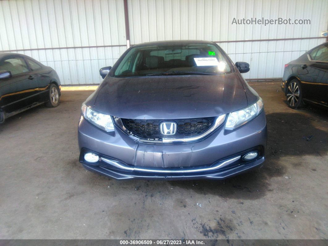 2014 Honda Civic Sedan Ex-l Gray vin: 2HGFB2F90EH500217