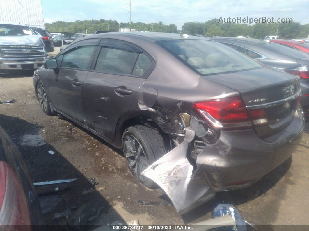 2014 Honda Civic Sedan Ex-l Silver vin: 2HGFB2F90EH550938