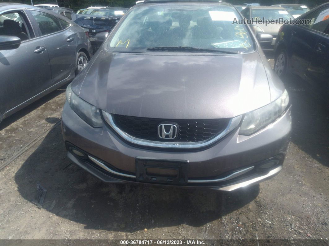 2014 Honda Civic Sedan Ex-l Silver vin: 2HGFB2F90EH550938