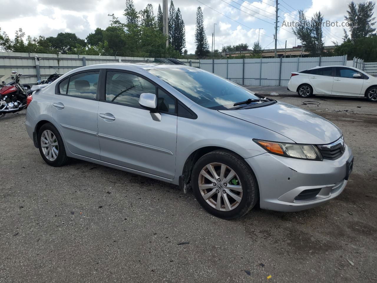 2012 Honda Civic Exl Silver vin: 2HGFB2F92CH506663