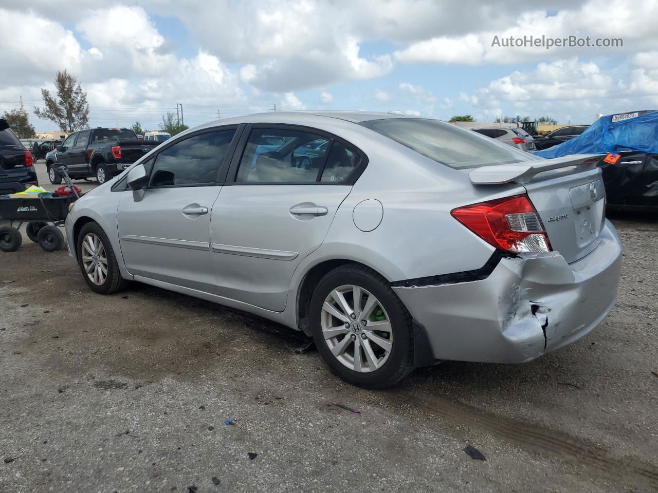 2012 Honda Civic Exl Silver vin: 2HGFB2F92CH506663