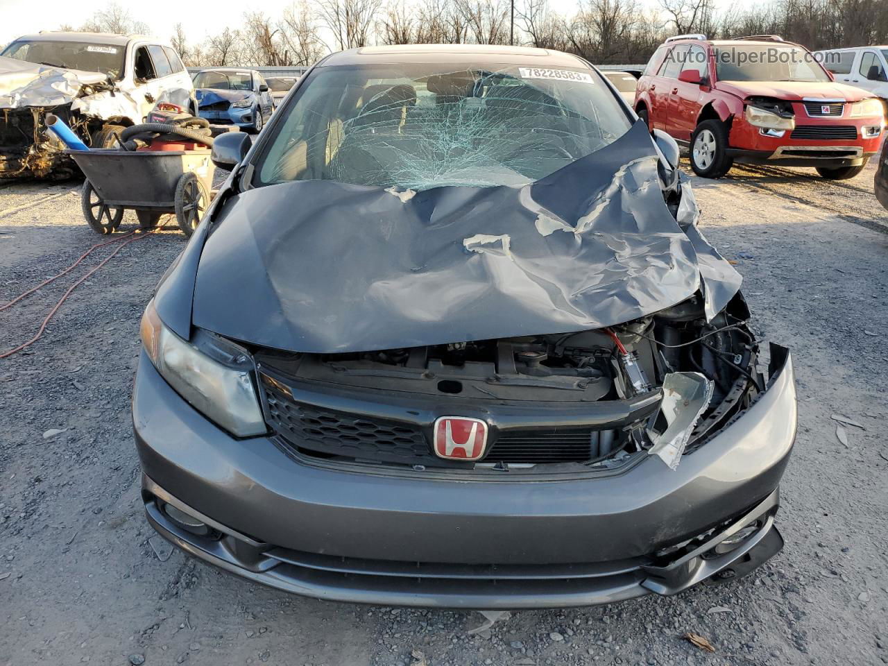 2012 Honda Civic Exl Gray vin: 2HGFB2F92CH511426