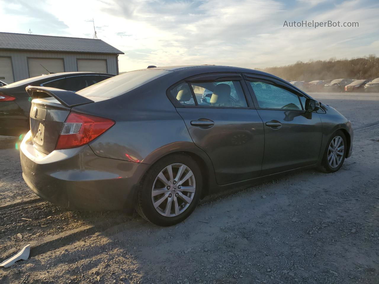 2012 Honda Civic Exl Gray vin: 2HGFB2F92CH511426