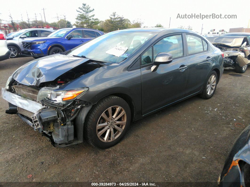 2012 Honda Civic Ex-l Gray vin: 2HGFB2F92CH513791