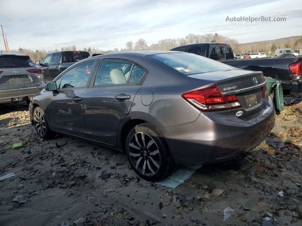 2015 Honda Civic Exl Gray vin: 2HGFB2F92FH506585