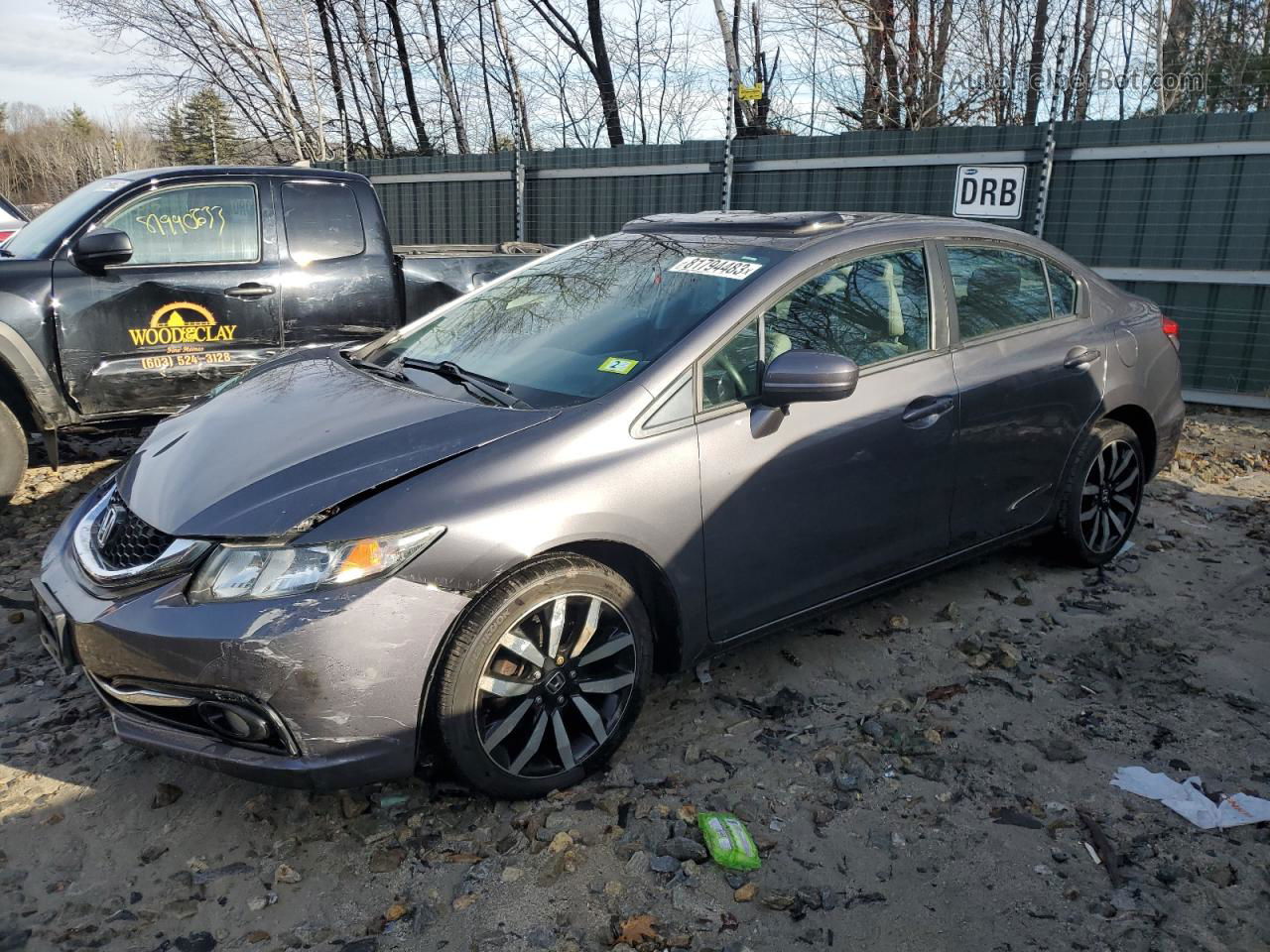 2015 Honda Civic Exl Gray vin: 2HGFB2F92FH506585