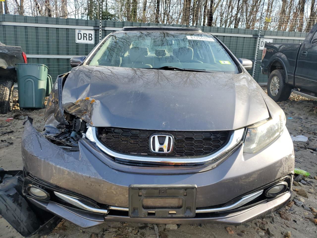 2015 Honda Civic Exl Gray vin: 2HGFB2F92FH506585