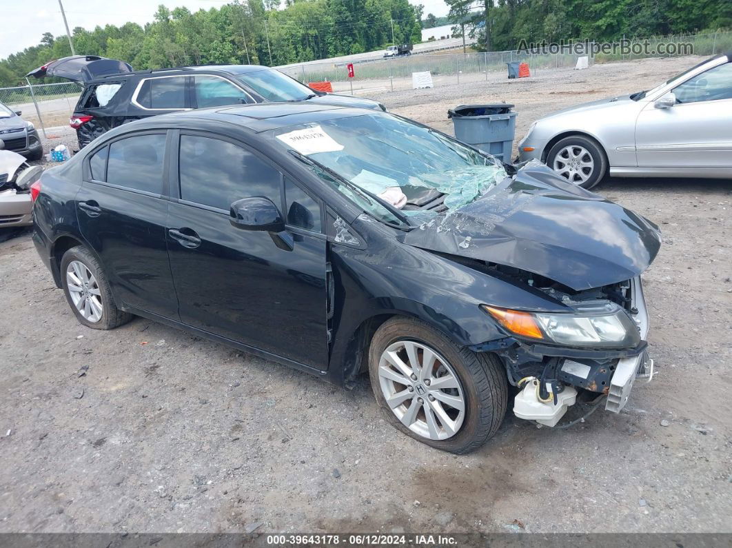 2012 Honda Civic Ex-l Black vin: 2HGFB2F93CH597376