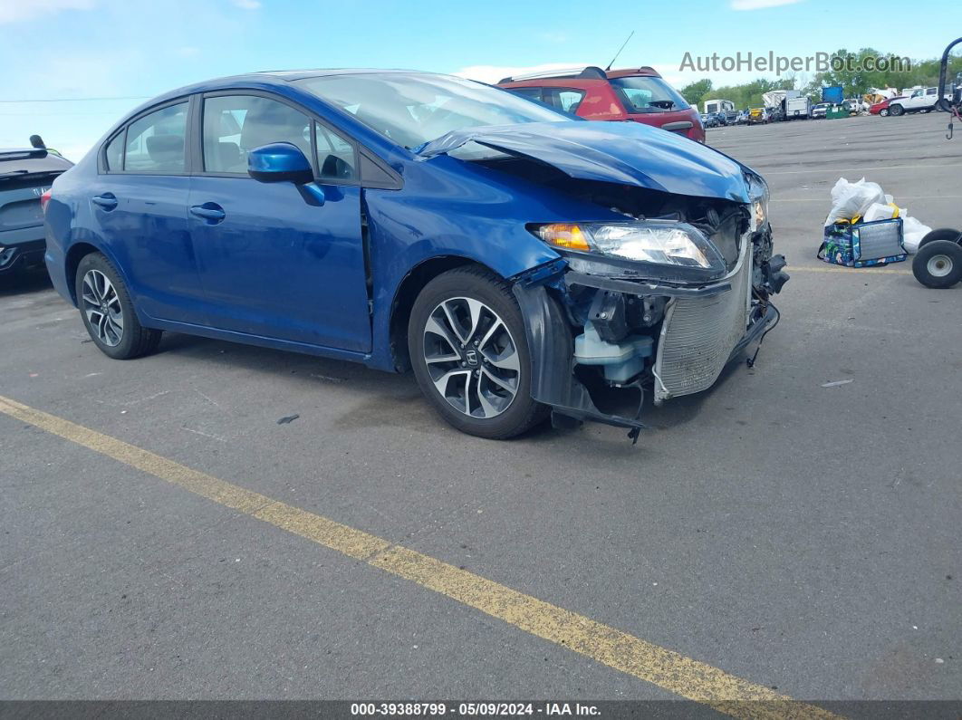 2013 Honda Civic Ex-l Blue vin: 2HGFB2F93DH524199