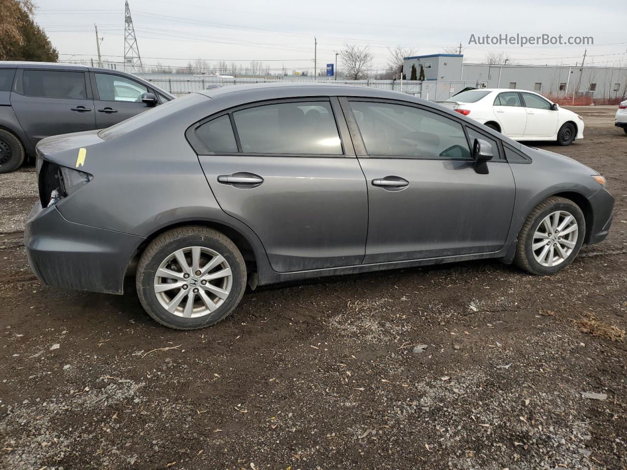 2012 Honda Civic Exl Gray vin: 2HGFB2F94CH054781