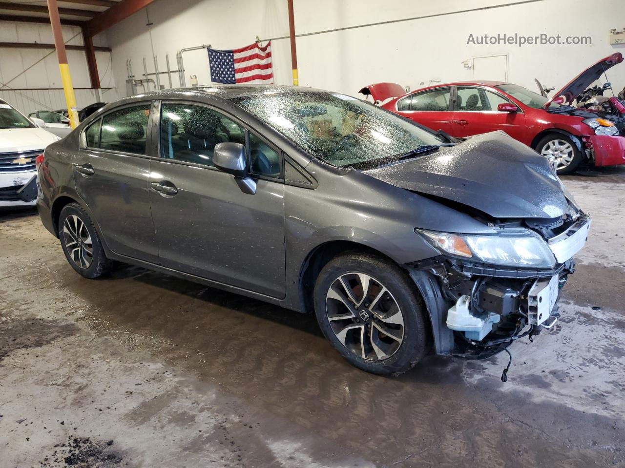 2013 Honda Civic Exl Gray vin: 2HGFB2F94DH516659