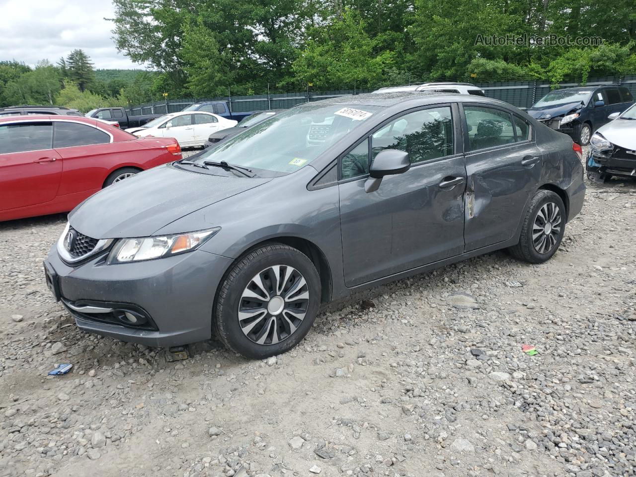 2013 Honda Civic Exl Gray vin: 2HGFB2F94DH535325