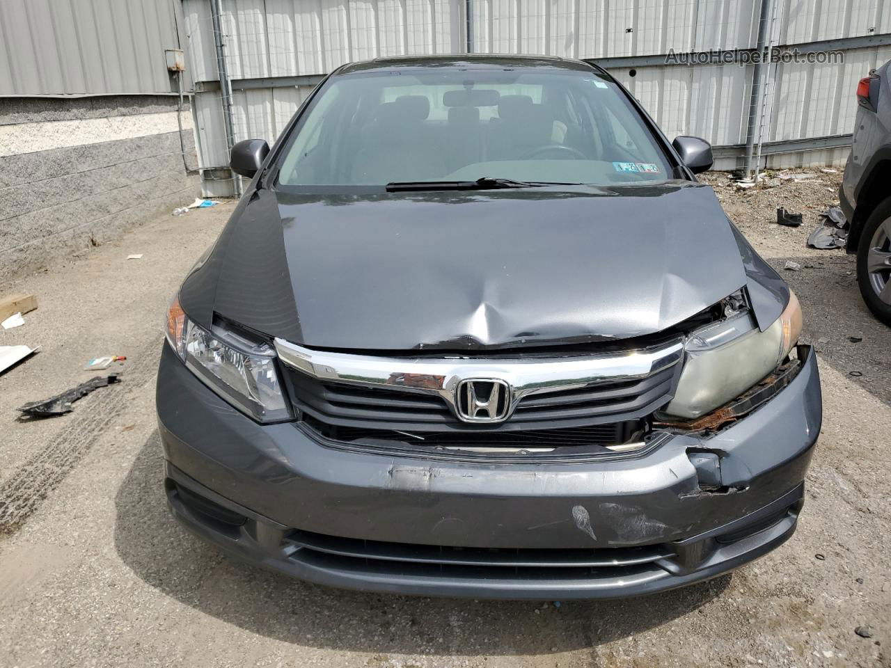 2012 Honda Civic Exl Gray vin: 2HGFB2F95CH511453