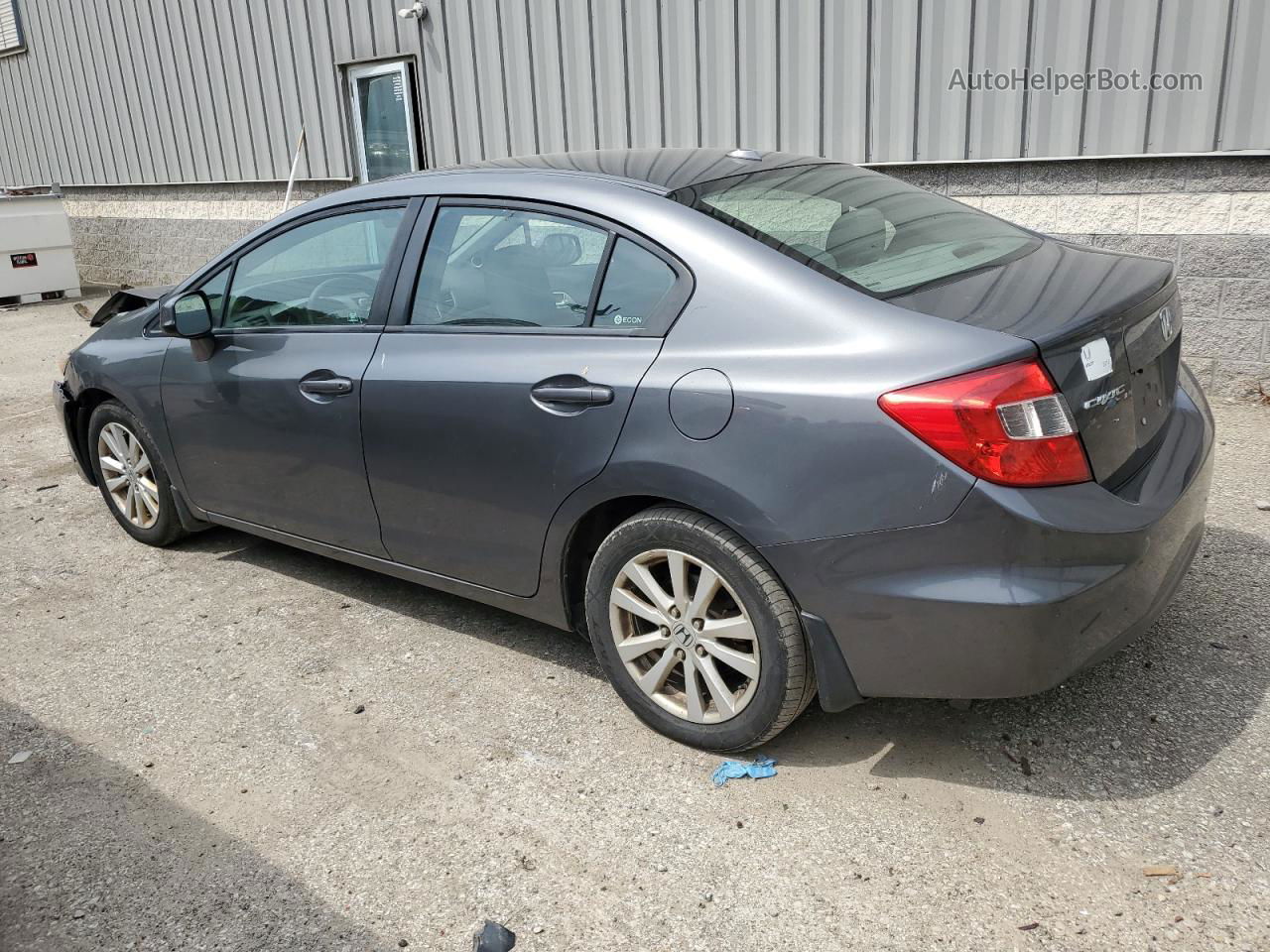 2012 Honda Civic Exl Gray vin: 2HGFB2F95CH511453