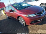 2014 Honda Civic Sedan Ex-l Burgundy vin: 2HGFB2F95EH550448