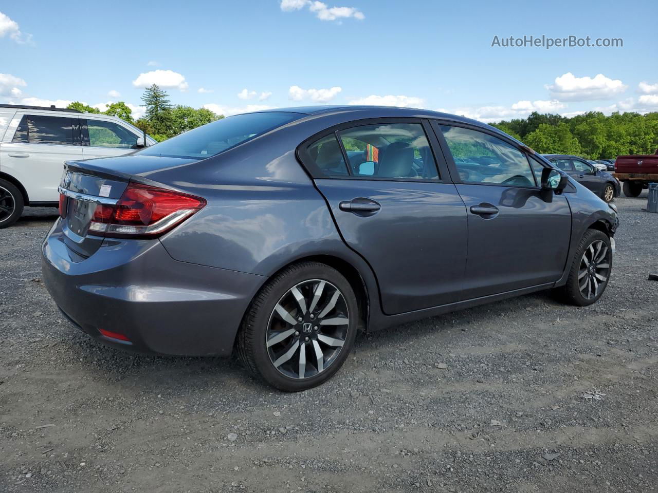 2015 Honda Civic Exl Gray vin: 2HGFB2F95FH503888