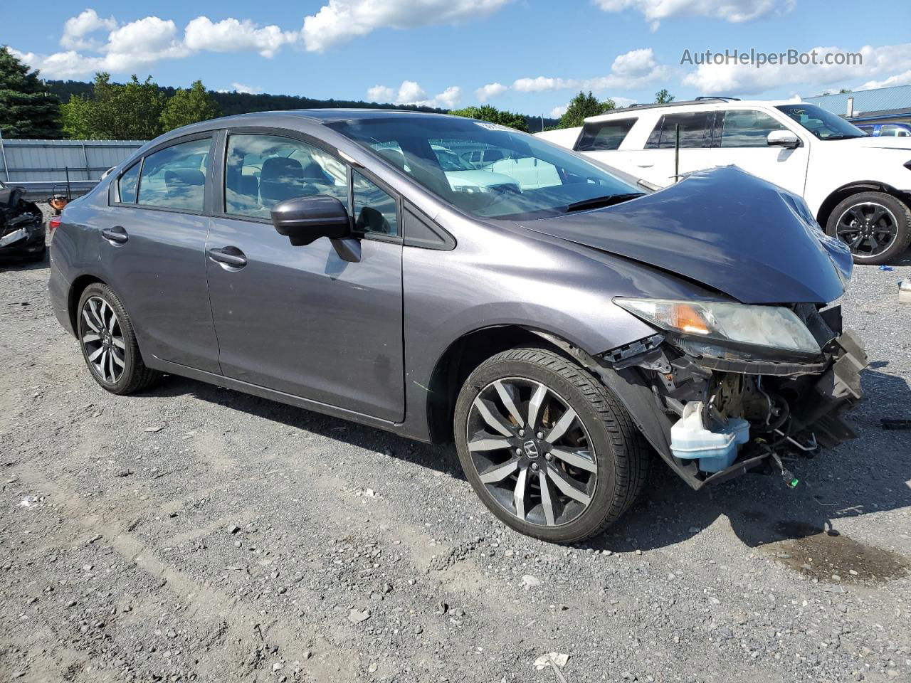 2015 Honda Civic Exl Gray vin: 2HGFB2F95FH503888