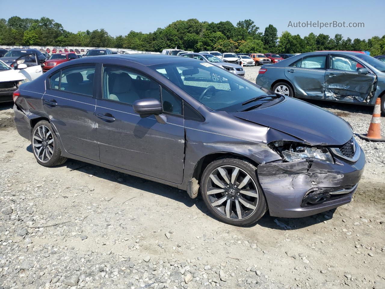 2015 Honda Civic Exl Серый vin: 2HGFB2F95FH528676