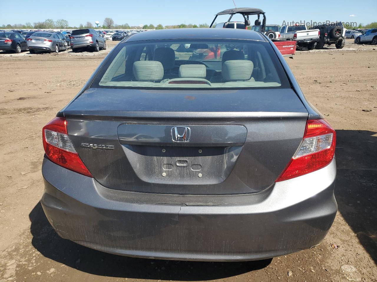 2012 Honda Civic Exl Gray vin: 2HGFB2F96CH322827