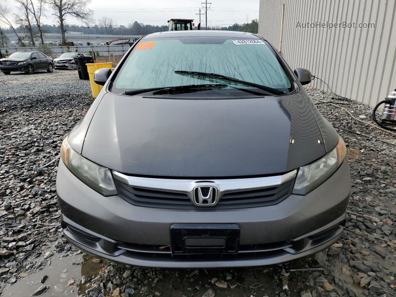 2012 Honda Civic Exl Gray vin: 2HGFB2F96CH518556