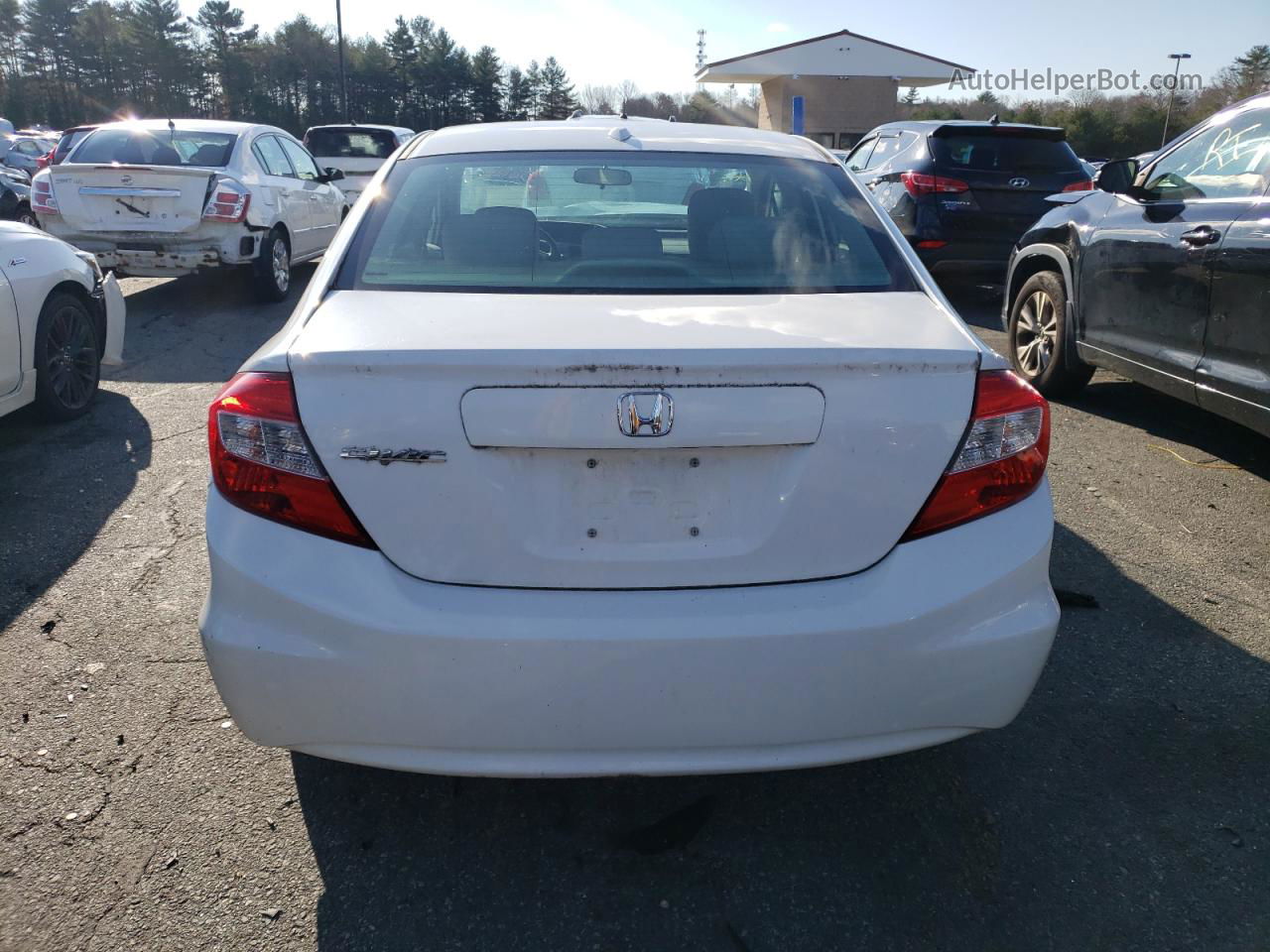 2012 Honda Civic Exl White vin: 2HGFB2F96CH548494