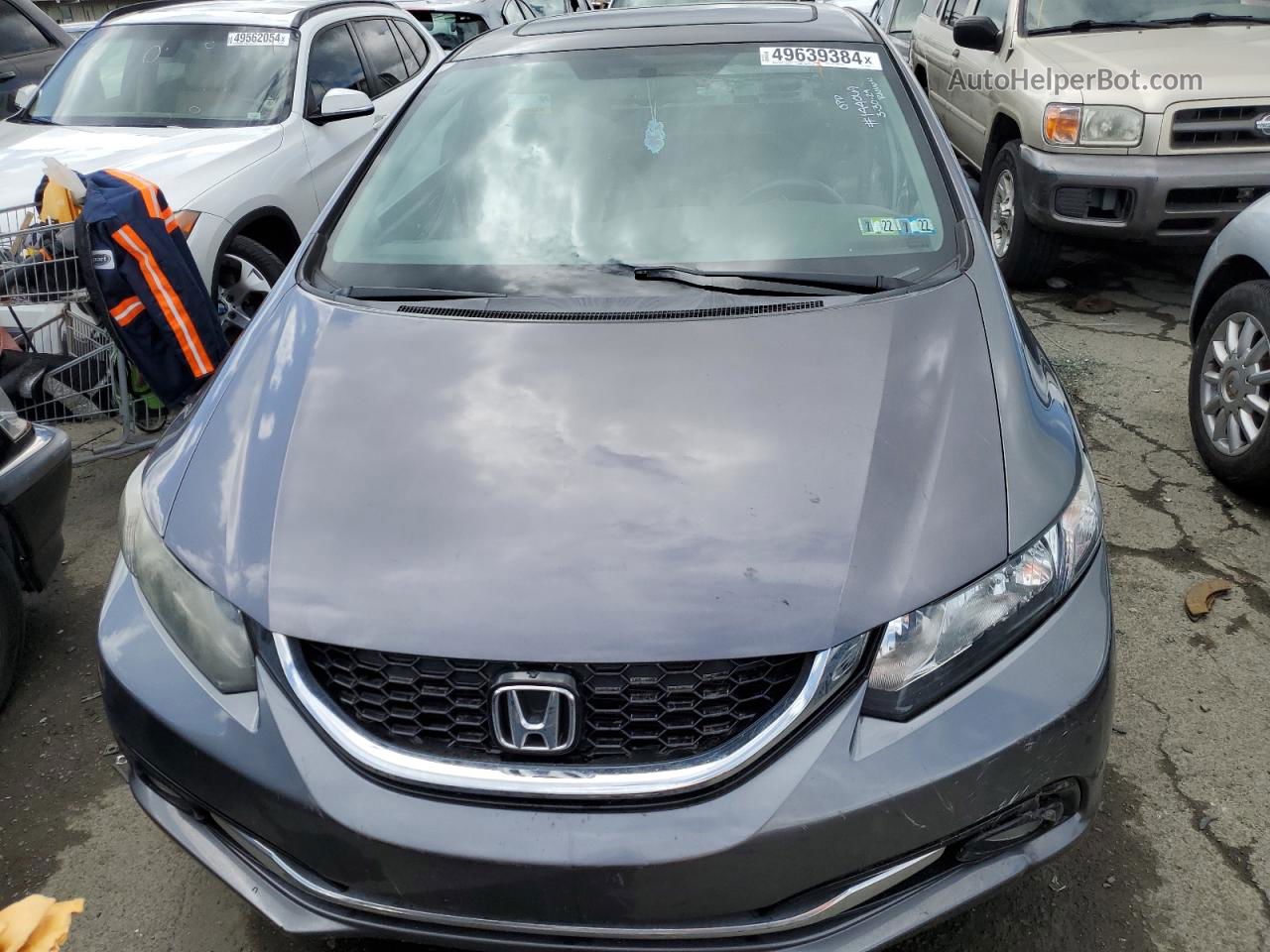 2014 Honda Civic Exl Серый vin: 2HGFB2F96EH518298