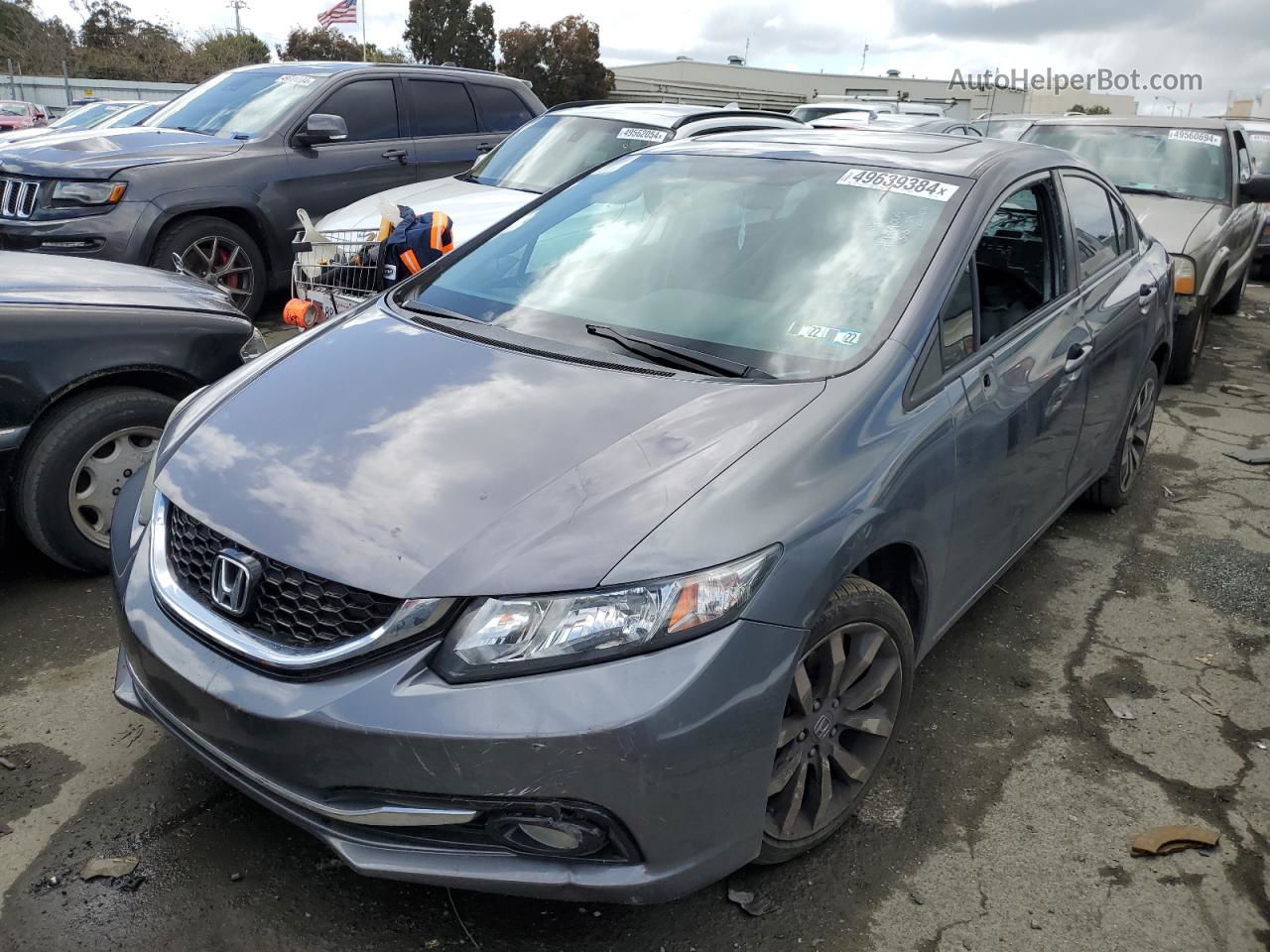 2014 Honda Civic Exl Gray vin: 2HGFB2F96EH518298