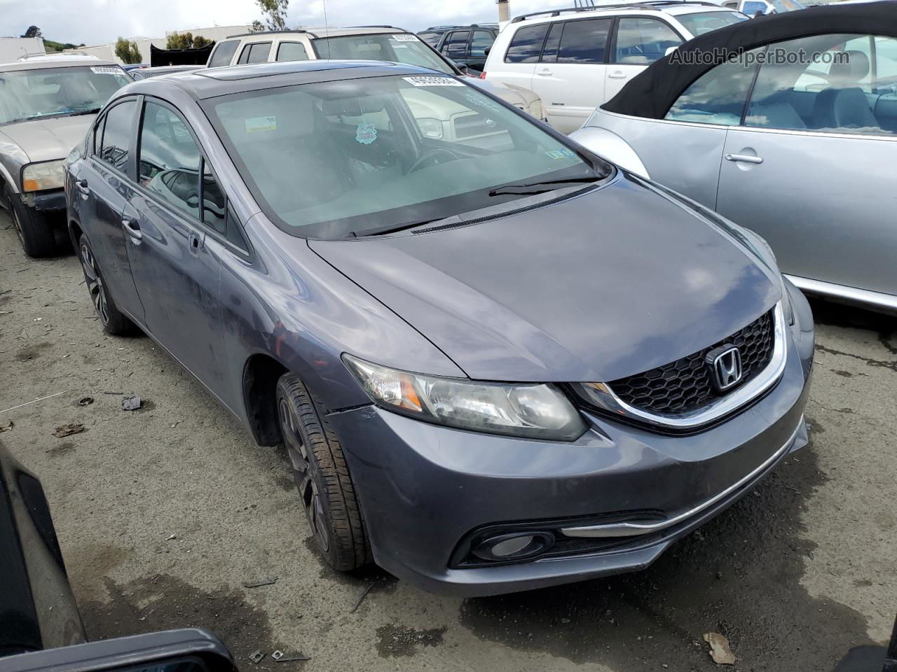 2014 Honda Civic Exl Gray vin: 2HGFB2F96EH518298