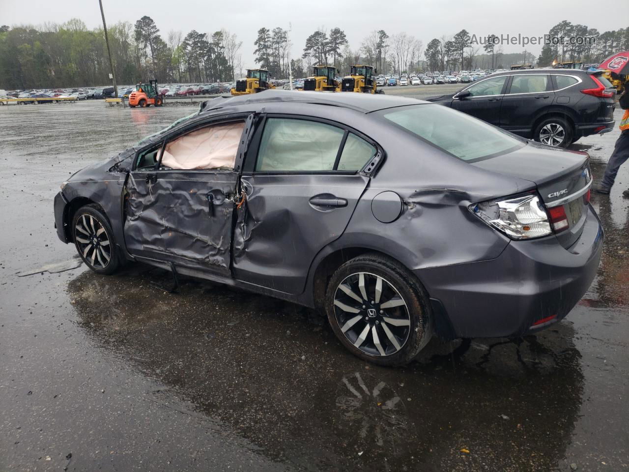 2015 Honda Civic Exl Gray vin: 2HGFB2F96FH538777